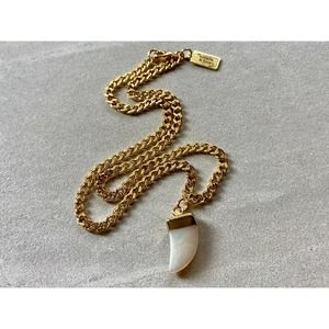 Tiny Horn Gold Chain Choker Necklace